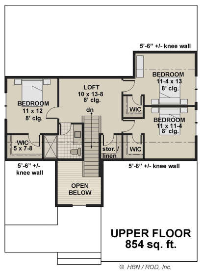 Second Floor for House Plan #098-00401