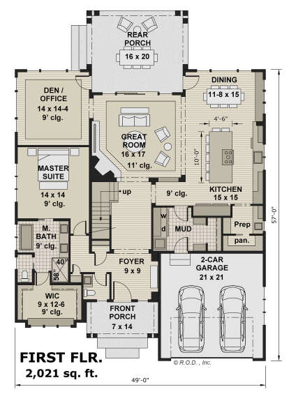 Main Floor for House Plan #098-00404