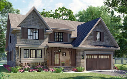 House Plan House Plan #29566 Angled Front Elevation