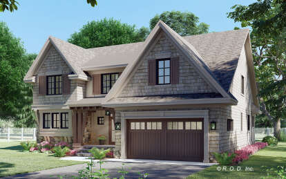 Craftsman House Plan #098-00405 Elevation Photo