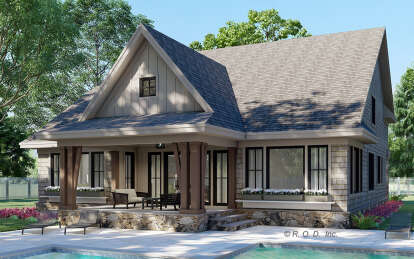 Craftsman House Plan #098-00405 Elevation Photo