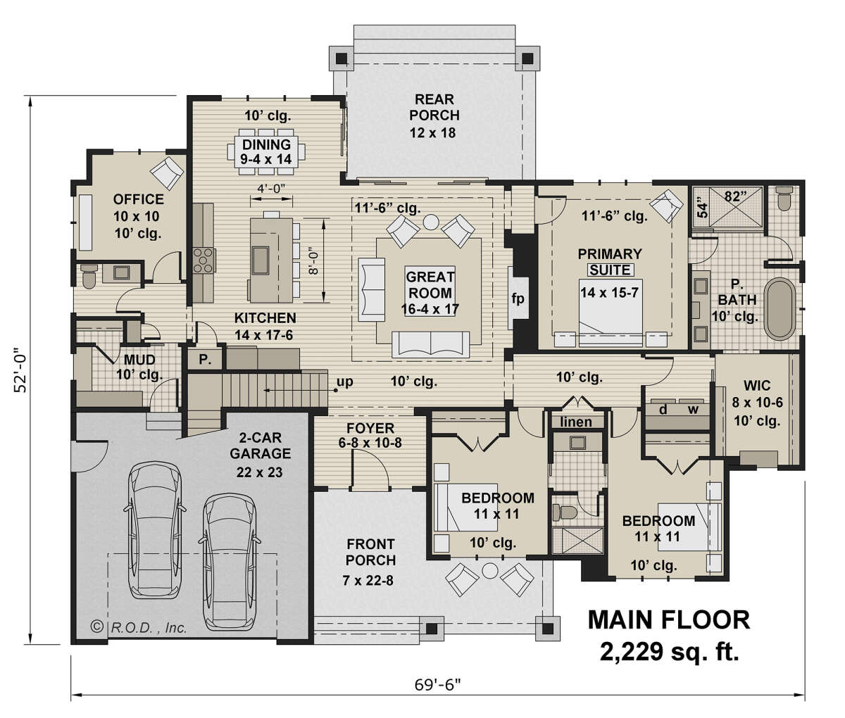 Main Floor for House Plan #098-00406
