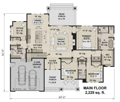 Main Floor for House Plan #098-00406