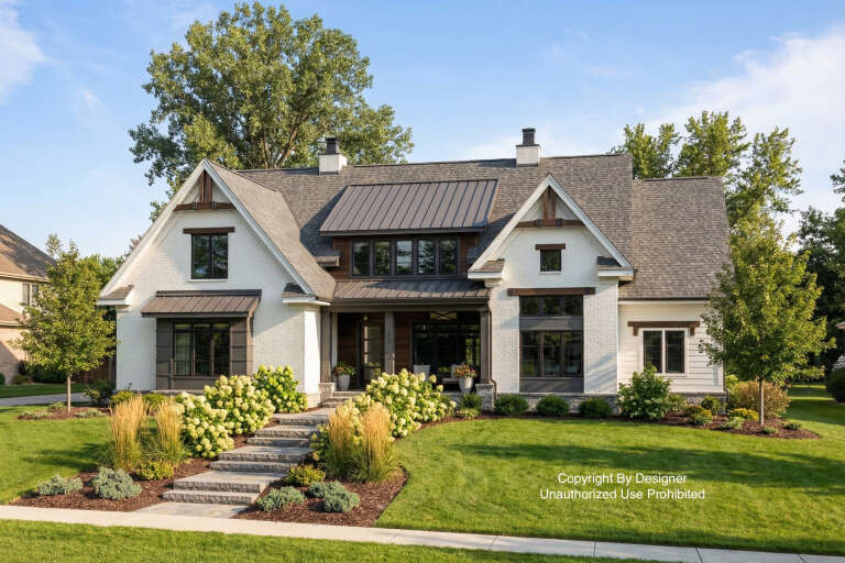 House Plan House Plan #29569 Angled Front Elevation 