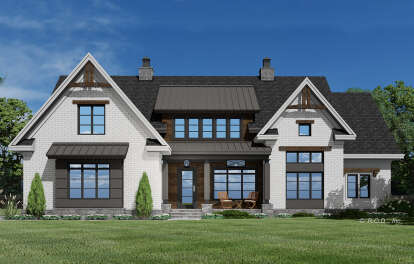 Craftsman House Plan #098-00408 Elevation Photo