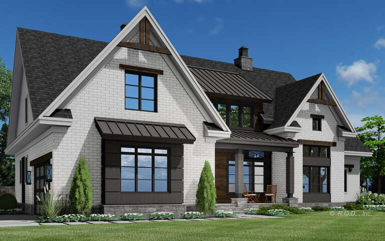 Craftsman House Plan #098-00408 Elevation Photo