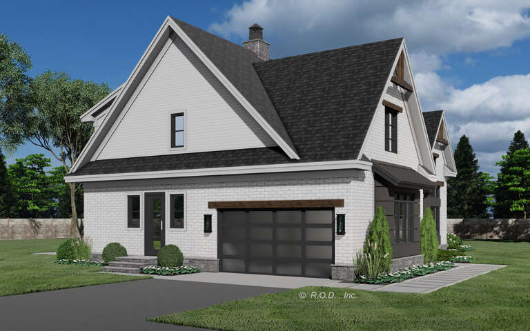Craftsman House Plan #098-00408 Elevation Photo