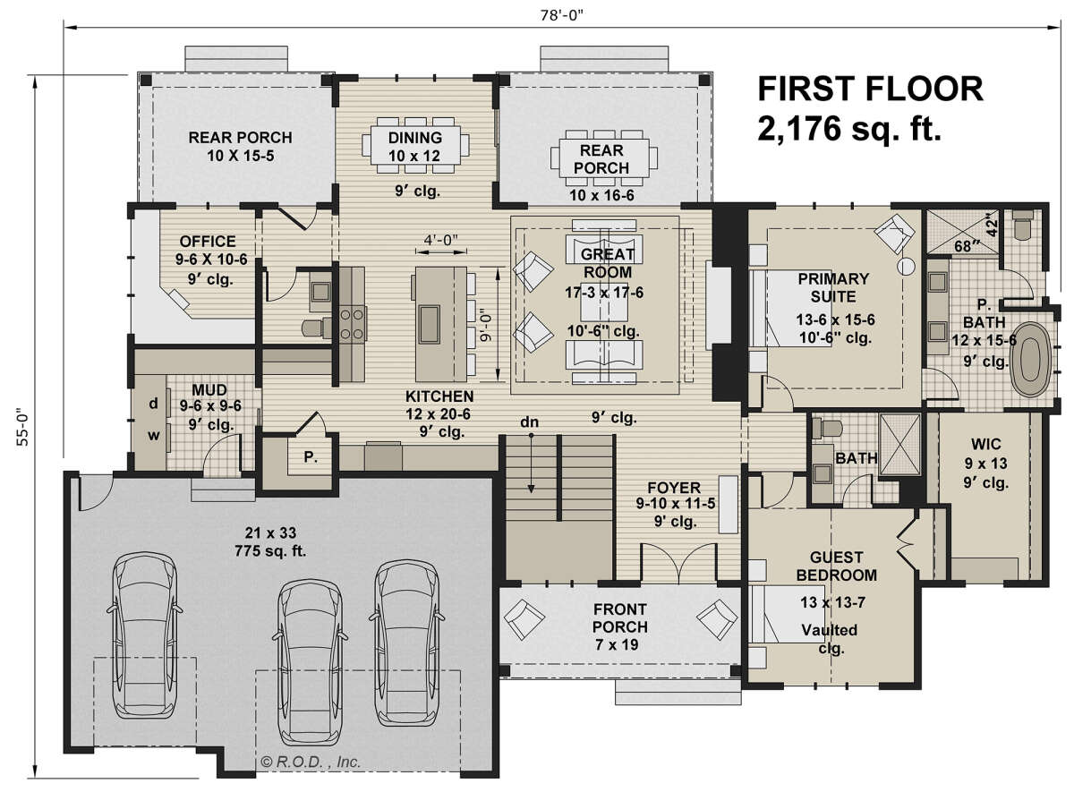 Main Floor for House Plan #098-00409
