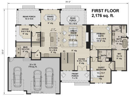 House Plan House Plan #29570 Drawing 1