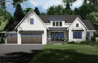 Modern Farmhouse House Plan #098-00410 Elevation Photo