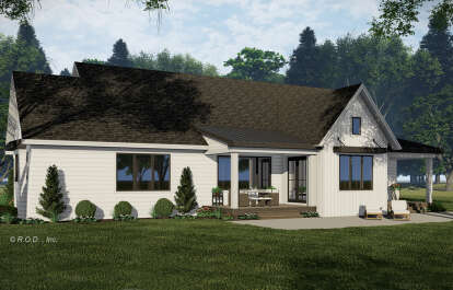 Modern Farmhouse House Plan #098-00410 Elevation Photo