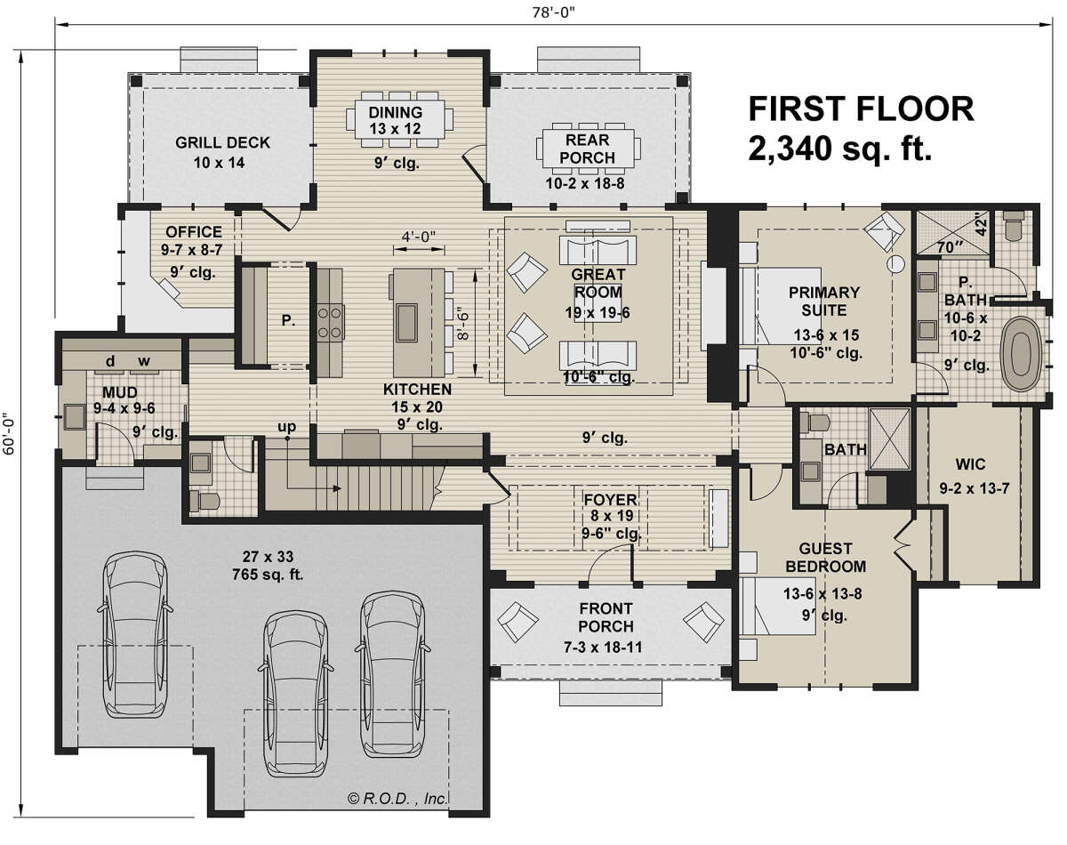 Main Floor for House Plan #098-00410