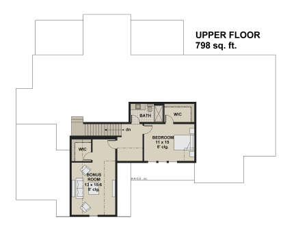 Second Floor for House Plan #098-00410