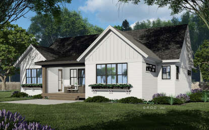 Craftsman House Plan #098-00411 Elevation Photo