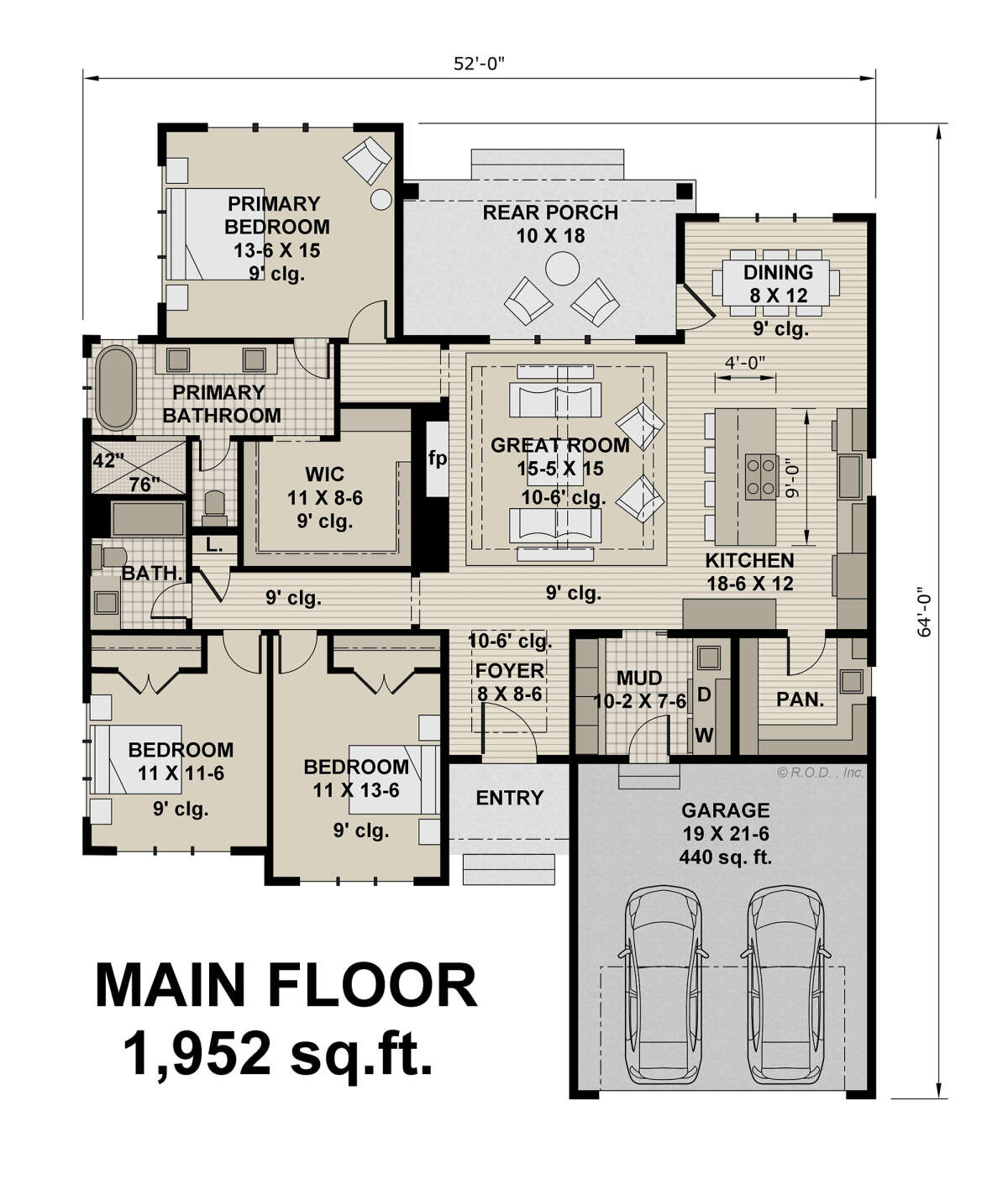 Main Floor for House Plan #098-00411