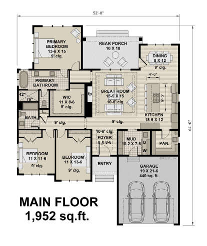 House Plan House Plan #29572 Drawing 1