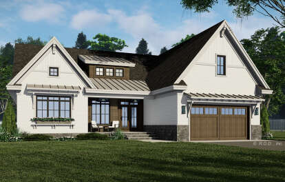 Craftsman House Plan #098-00413 Elevation Photo