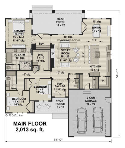 Main Floor  for House Plan #098-00413