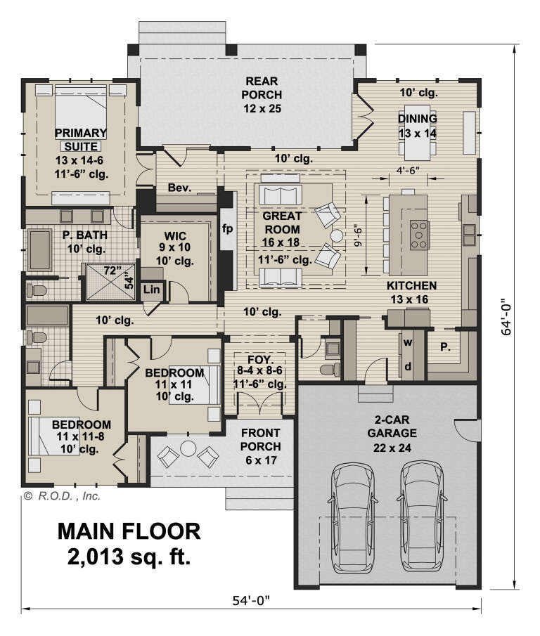 House Plan House Plan #29574 Drawing 1