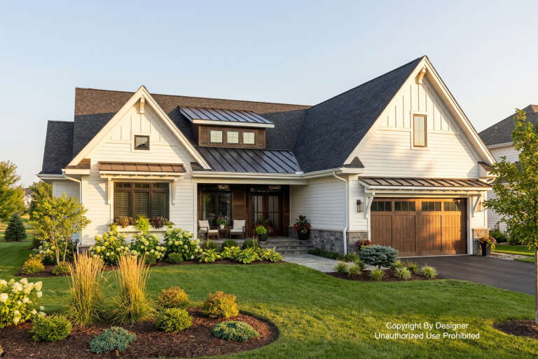 House Plan House Plan #29575 Angled Front Elevation 