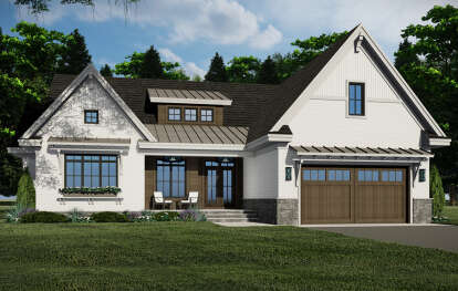 Craftsman House Plan #098-00414 Elevation Photo