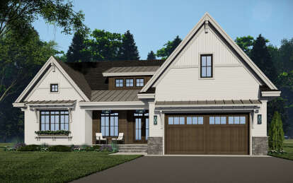 Craftsman House Plan #098-00414 Elevation Photo