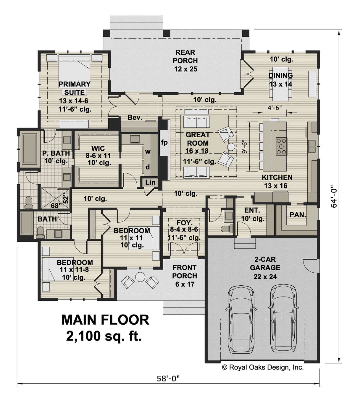Main Floor  for House Plan #098-00414