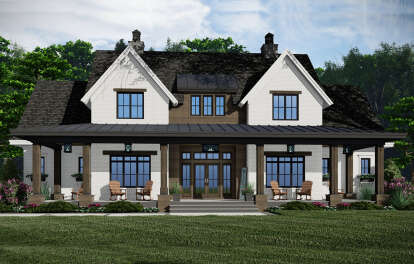 Craftsman House Plan #098-00417 Elevation Photo