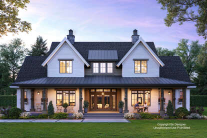 Craftsman House Plan #098-00417 Elevation Photo