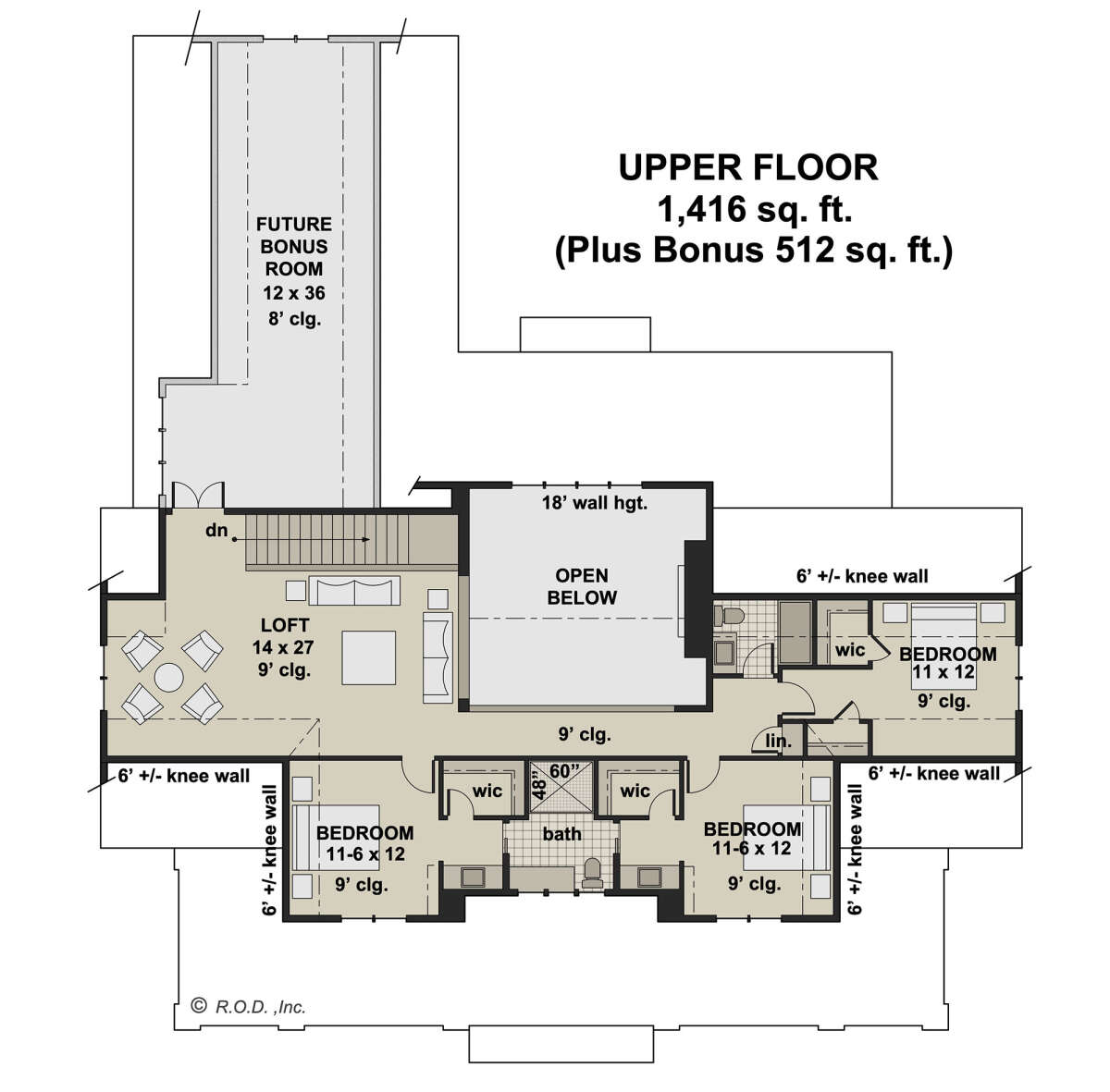 Second Floor for House Plan #098-00417