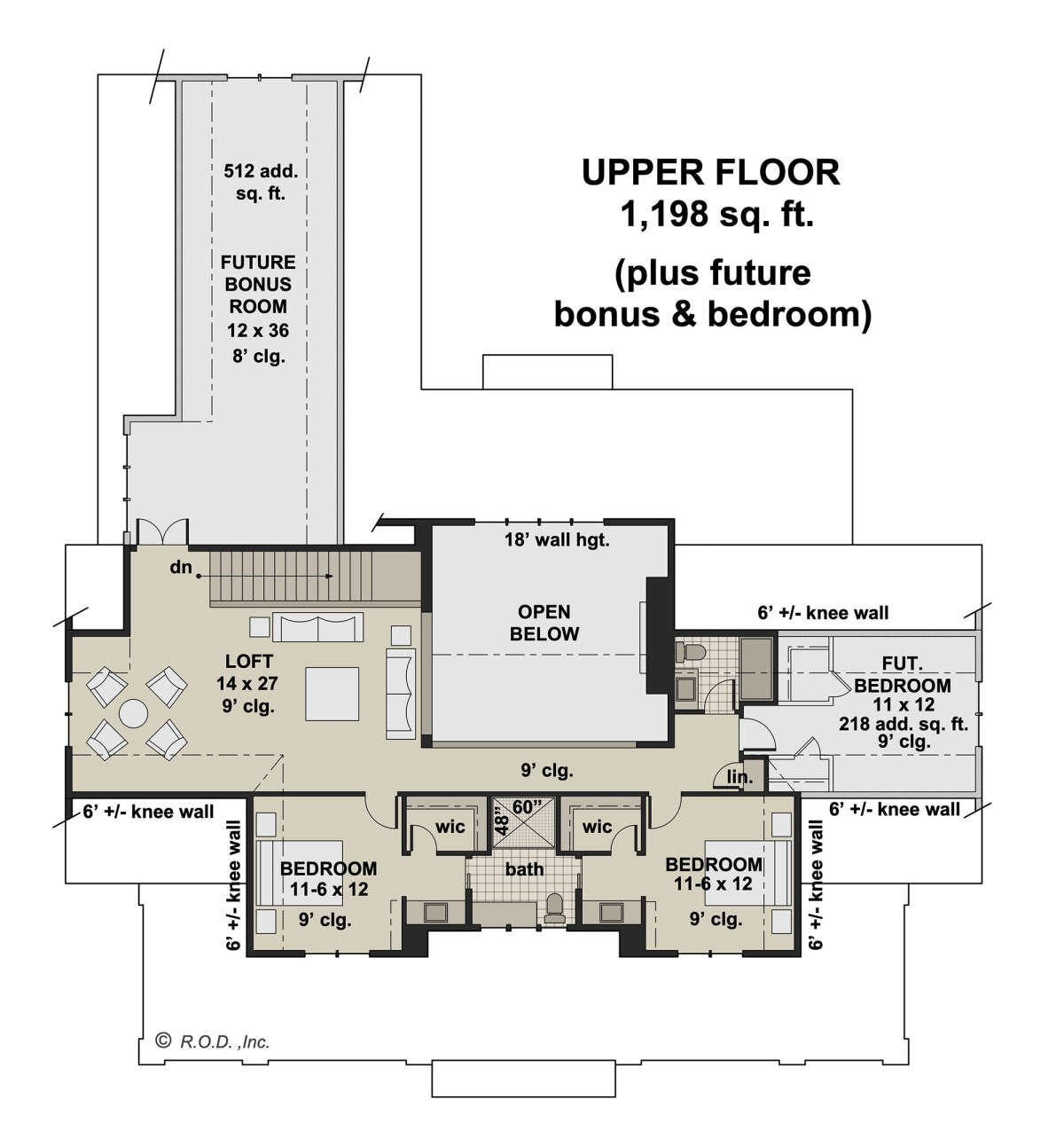 Second Floor for House Plan #098-00418