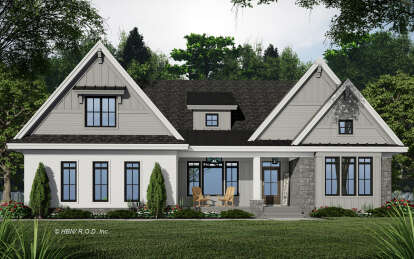 Craftsman House Plan #098-00419 Elevation Photo