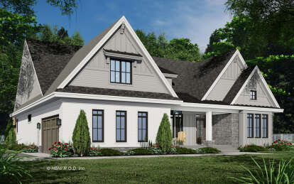 Craftsman House Plan #098-00419 Elevation Photo