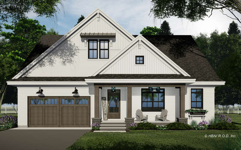 Modern Farmhouse House Plan #098-00421 Elevation Photo