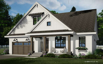 Modern Farmhouse House Plan #098-00421 Elevation Photo