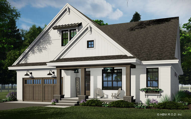 Modern Farmhouse House Plan #098-00421 Elevation Photo