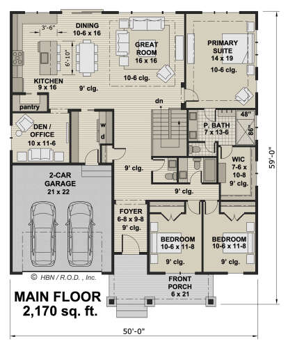 House Plan House Plan #29582 Drawing 1