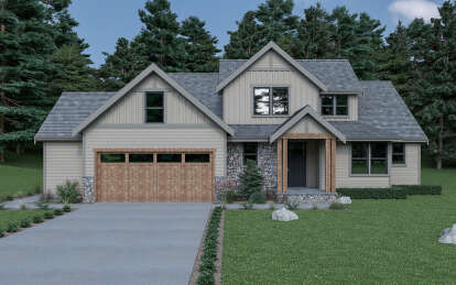 Craftsman House Plan #2464-00115 Elevation Photo