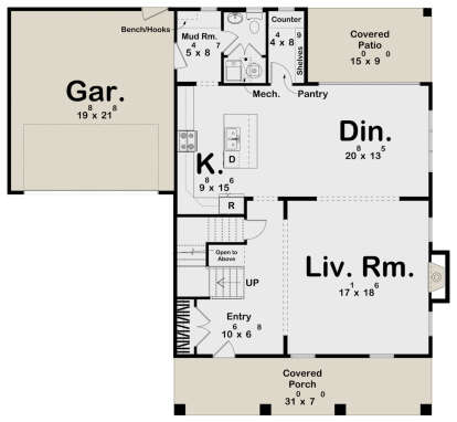 House Plan House Plan #29584 Drawing 1