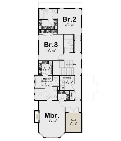 Second Floor for House Plan #963-00816