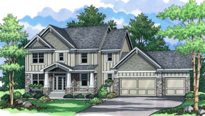 Traditional House Plan #098-00046 Elevation Photo