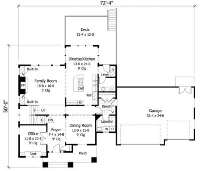 Main Floor for House Plan #098-00046