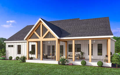 Modern Farmhouse House Plan #009-00368 Elevation Photo