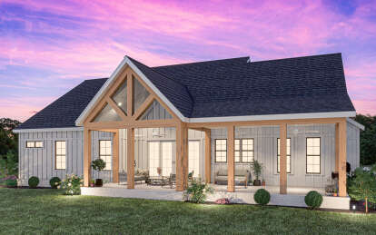 Modern Farmhouse House Plan #009-00368 Elevation Photo