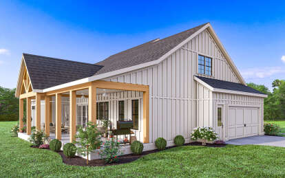 Modern Farmhouse House Plan #009-00368 Elevation Photo