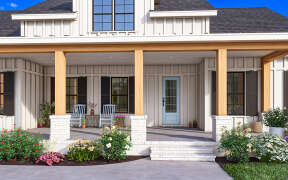 Modern Farmhouse House Plan #009-00368 Elevation Photo