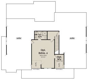 Optional Second Floor for House Plan #009-00368