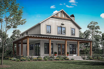 Barn House Plan #041-00338 Elevation Photo