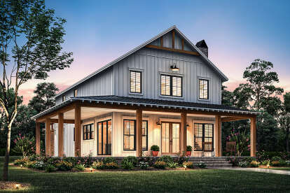 Barn House Plan #041-00338 Elevation Photo