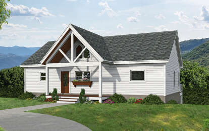 House Plan House Plan #29598 Angled Front Elevation
